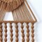 Macramé Woven Wall Hanging – Brown Dreamcatcher-Inspired Triangle Tassel Geometric Art, Boho Backdrop for Apartment, Dorm, or Home Décor